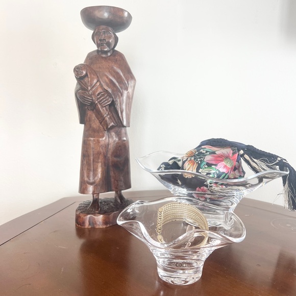 Vintage Simon Pearce Wave Bowls Set of 2 - Large and Small - Picture 15 of 16